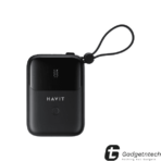 HAVIT PB5215 10000mAh Display Power Bank With Usb-C & Lightning Cable – Black