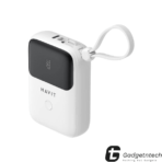 HAVIT PB5215 10000mAh Display Power Bank With Usb-C & Lightning Cable – White
