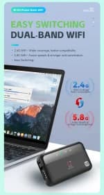 OLAX M100 WiFi 6 10000mah 5G Pocket Router angle 10