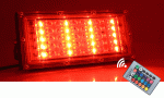 RGB LED Flood Light- Remote Controlled IP66 Waterproof Landscape & Outdoor Lighting (50W, AC220V) - Black Color angle 2