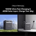 oraimo All-in-One Solar Power Station Inverter 500W, Lithium Battery 1000Wh angle 5