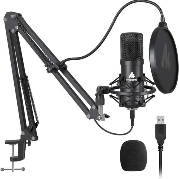 MAONO AU-A04 USB Microphone Combo Setup, Plug & Play USB Cardioid Podcast Condenser Microphone by MAONO - Gadgetntech Bangladesh