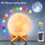 Rechargeable 3D Moon Lamp With Remote 8cm by Rechargeable - Gadgetntech Bangladesh