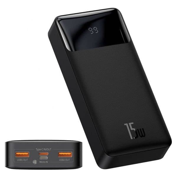 Baseus Bipow 20000mAh 15W Power Bank - Black Color by Baseus - Gadgetntech Bangladesh