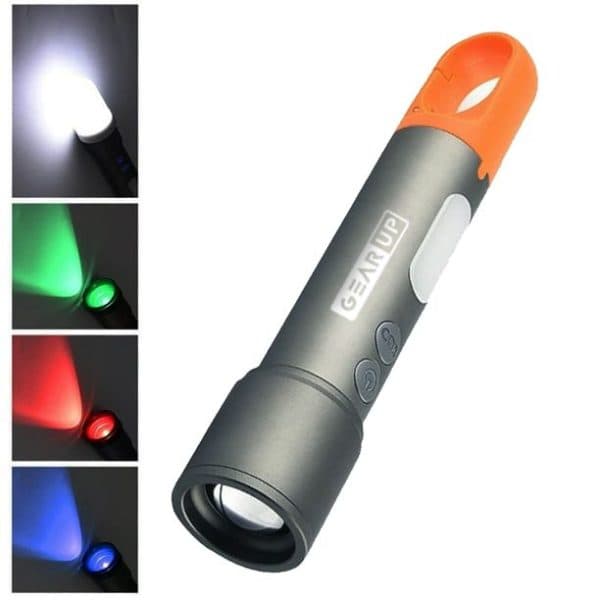 GearUP K57 Multifunctional Rechargeable Torch, Flashlight Zoomable LED Flashlight by GearUP - Gadgetntech Bangladesh