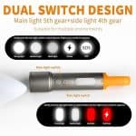 GearUP K57 Multifunctional Rechargeable Torch, Flashlight Zoomable LED Flashlight angle 2