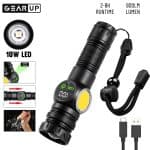 GearUP K60 Rechargeable Flashlight 10W COB + LED Torchlight by GearUP - Gadgetntech Bangladesh