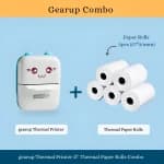 Gearup Thermal Printer & Thermal Paper Rolls Combo - Blue Color by Gearup - Gadgetntech Bangladesh