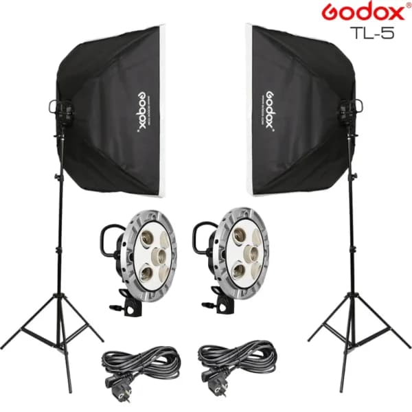 Godox Softbox Lighting Setup for YouTube Home Studio, Live streaming Combo Set- Softbox, Light Holder, Tripod Stand Full Setup (1 side) by Godox - Gadgetntech Bangladesh