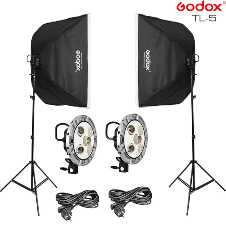Godox Softbox Lighting Setup for YouTube Home Studio, Live streaming Combo Set- Softbox, Light Holder, Tripod Stand Full Setup (1 side) by Godox - Gadgetntech Bangladesh
