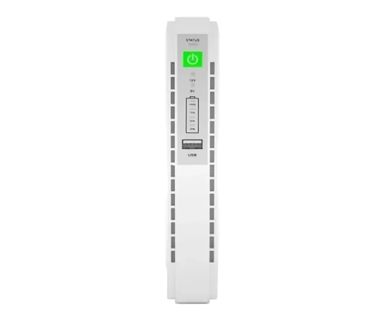 SKE POE 432P Mini DC UPS 25Watt 5v 9v 12v & PoE support 15/24v - 10400MAH angle 2