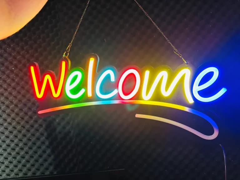 GearUP WELCOME Neon Sign For Greetings at Shop, Restaurant , Pharmacy, Cafe by GearUP - Gadgetntech Bangladesh
