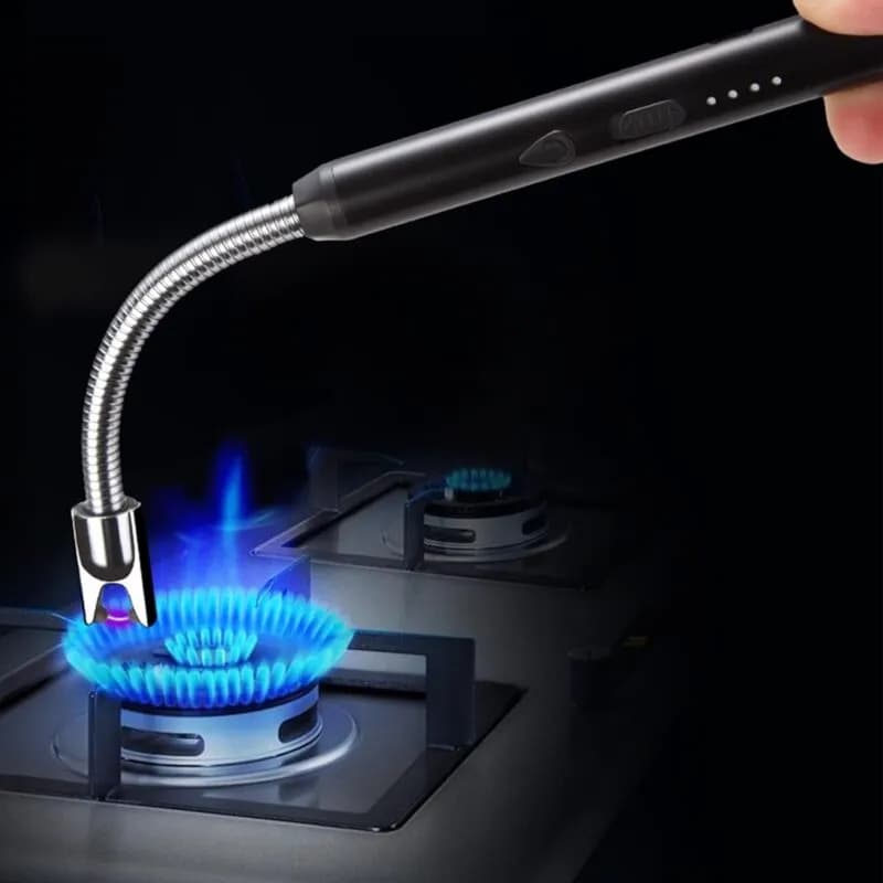 Type-C Rechargeable Windproof Arc Lighter with Flexible Neck - Random Color by Type-C - Gadgetntech Bangladesh