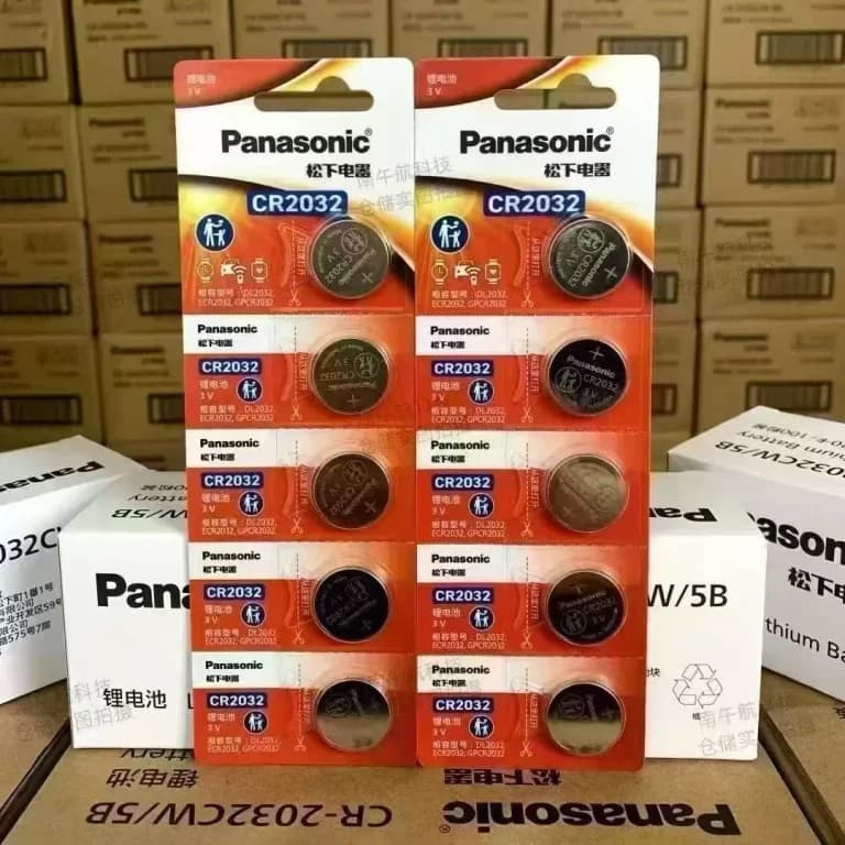 Original Panasonic CR2032 Lithium Battery 3V (5pcs Set) by Original - Gadgetntech Bangladesh