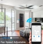 GearUP Wi-Fi Ceiling Fan Speed Controller & Light Switch — Smart TUYA/Smart Life App Control with Remote angle 2