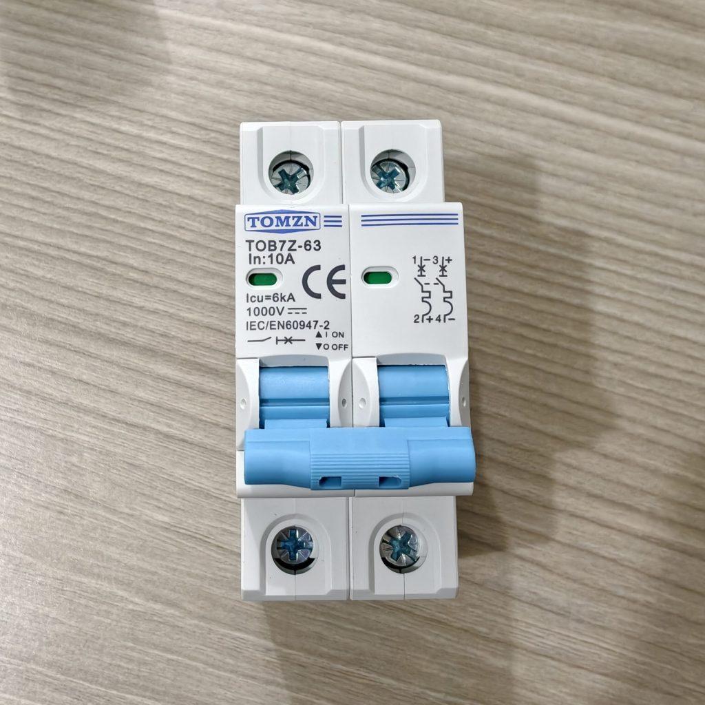 TOMZN 2P DC Circuit Breaker 10A- 12V-1000V Wide RangeDC MCB for PV System (TOMZN TOB7Z-63) by TOMZN - Gadgetntech Bangladesh
