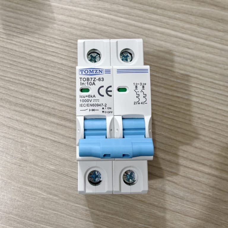 TOMZN 2P DC Circuit Breaker 10A- 12V-1000V Wide RangeDC MCB for PV System (TOMZN TOB7Z-63) by TOMZN - Gadgetntech Bangladesh