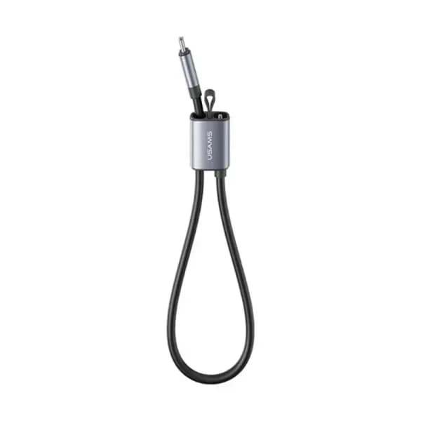 USAMS SJ784 U97 60W Type-C to Type-C Lanyard Fast Charging Data Cable (30cm) by USAMS - Gadgetntech Bangladesh