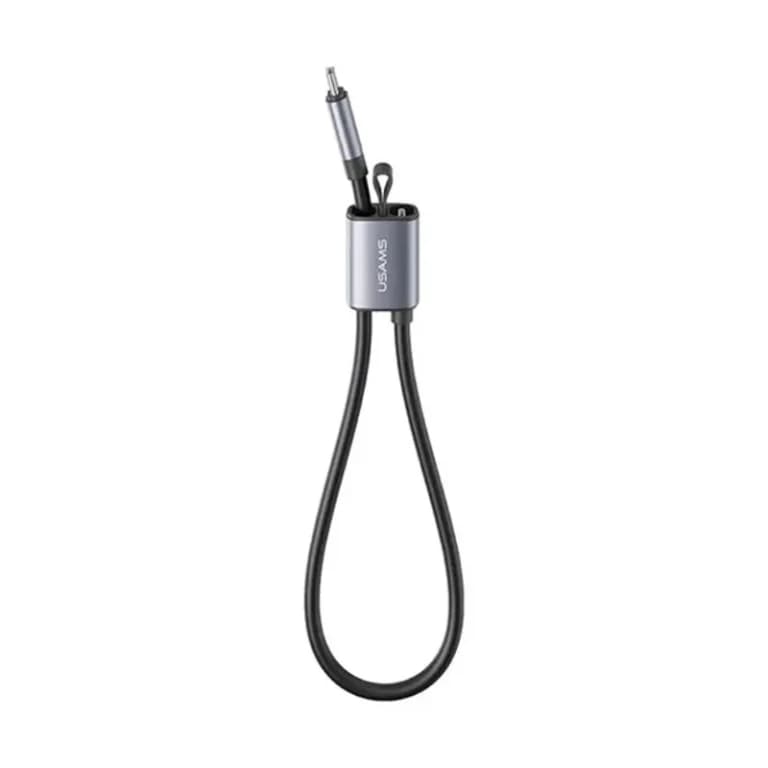 USAMS SJ784 U97 60W Type-C to Type-C Lanyard Fast Charging Data Cable (30cm) by USAMS - Gadgetntech Bangladesh