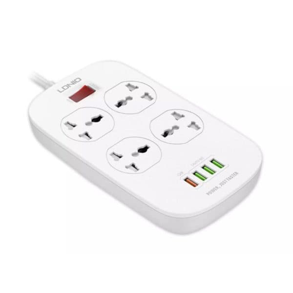 LDNIO SC4407 Power Socket 4 USB Charger with Power Extension Cord by LDNIO - Gadgetntech Bangladesh