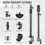 New! Overhead Desk Mount Stand for DSLR, DSLR & Ring Lights (Ulanzi VIJIM-LS02) angle 4