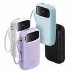 Baseus Comet Series 22.5W 20000mAh Dual Cable Digital Display Power Bank - Purple Color