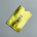 Anti Rfid Card Holder NFC Blocking Reader Case Protection Aluminium – 1pc - Golden