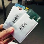 Anti Rfid Card Holder NFC Blocking Reader Case Protection Aluminium – 1pc - Silver