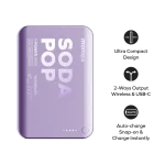 Momax 1-Power Pass Soda Pop Magnetic Wireless Power Bank 10000mah - Silver