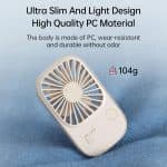 JISULIFE FA49 2000mAh USB Rechargeable Powerful Handheld Fan