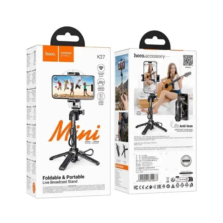 Hoco K27 Magic Mini Foldable & Portable Live Broadcast Stand Selfie Stick