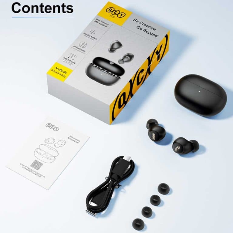QCY HT07 ANC TWS Earbuds (Best Deal) - Black Color